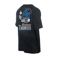 Minnesota Timberwolves Old School Sport Enzyme Wash Oversized T-Shirt Black