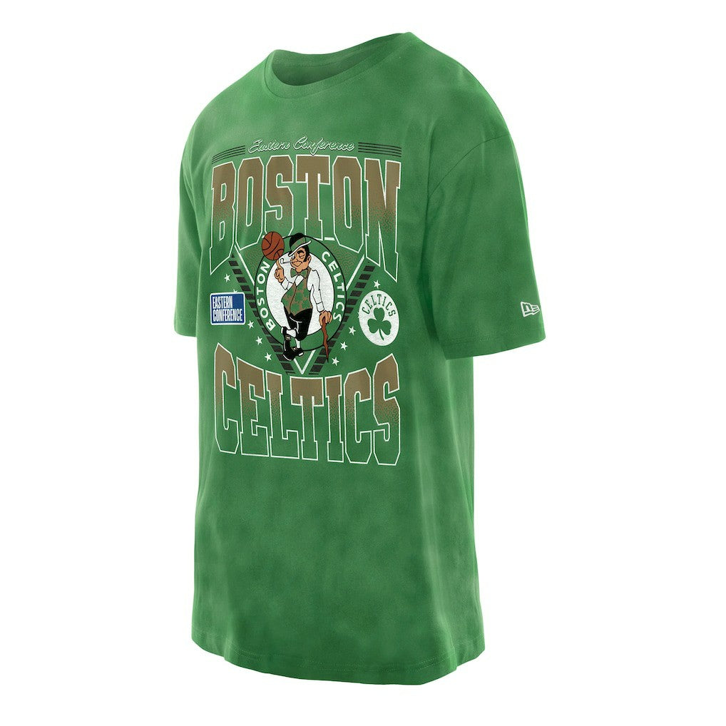 Boston Celtics Boxy Old School Sport Vintage Wash T-Shirt Kelly Green