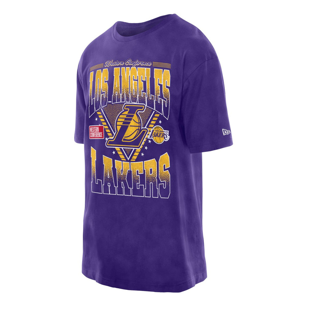 Los Angeles Lakers Old School Sport Vintage Wash T-Shirt Purple
