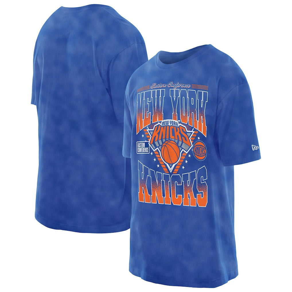 New York Knicks Old School Sport Vintage Wash T-Shirt Blue