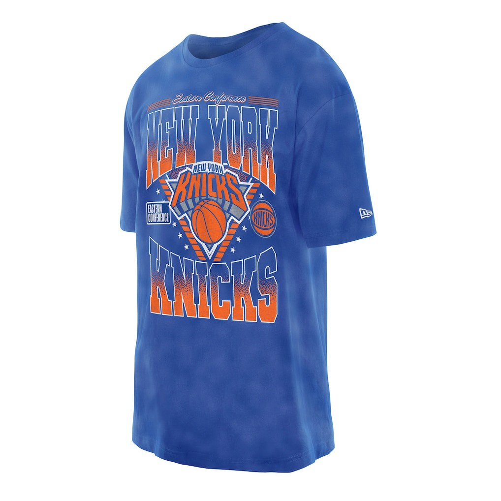 New York Knicks Old School Sport Vintage Wash T-Shirt Blue