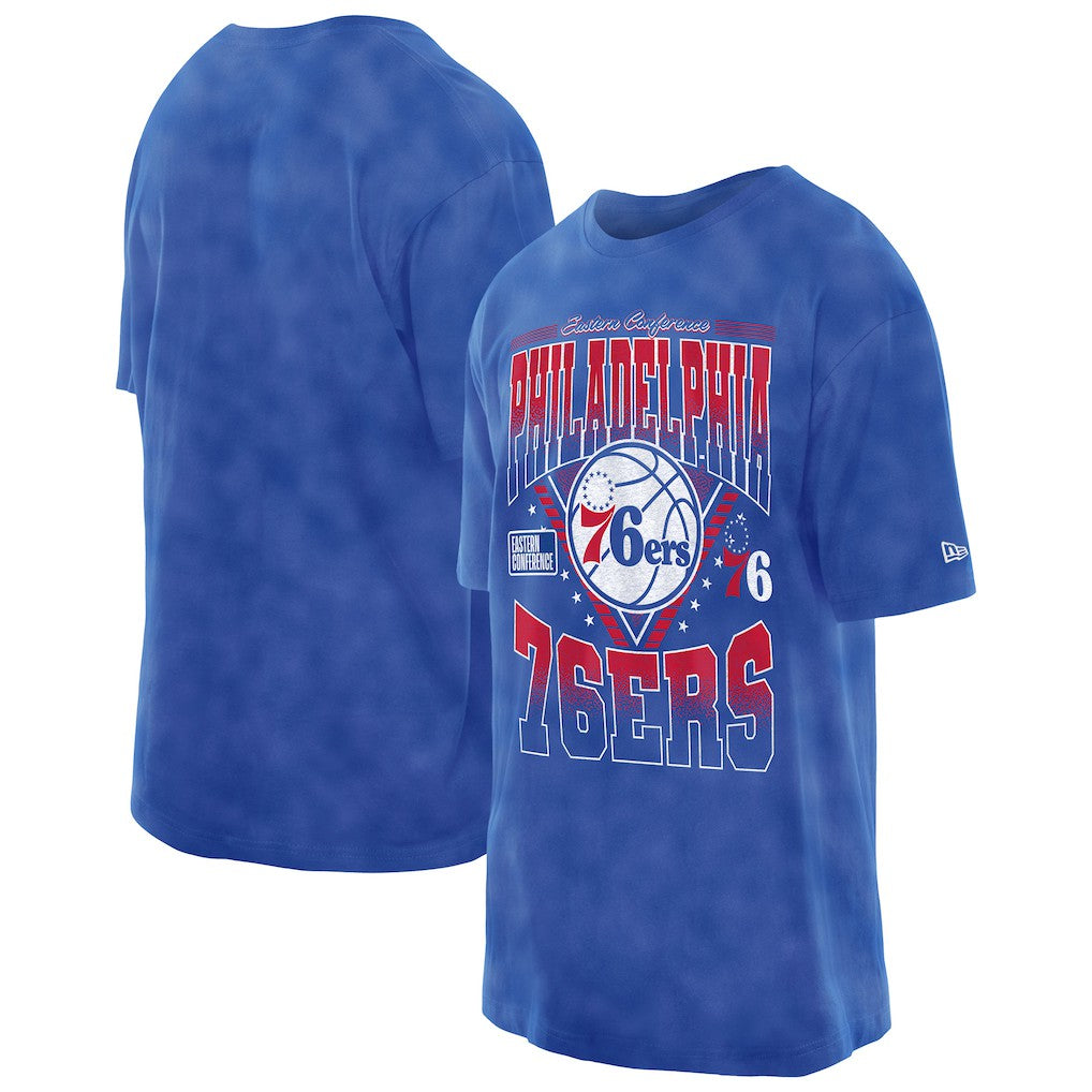 Philadelphia 76ers Boxy Old School Sport Vintage Wash T-Shirt Royal
