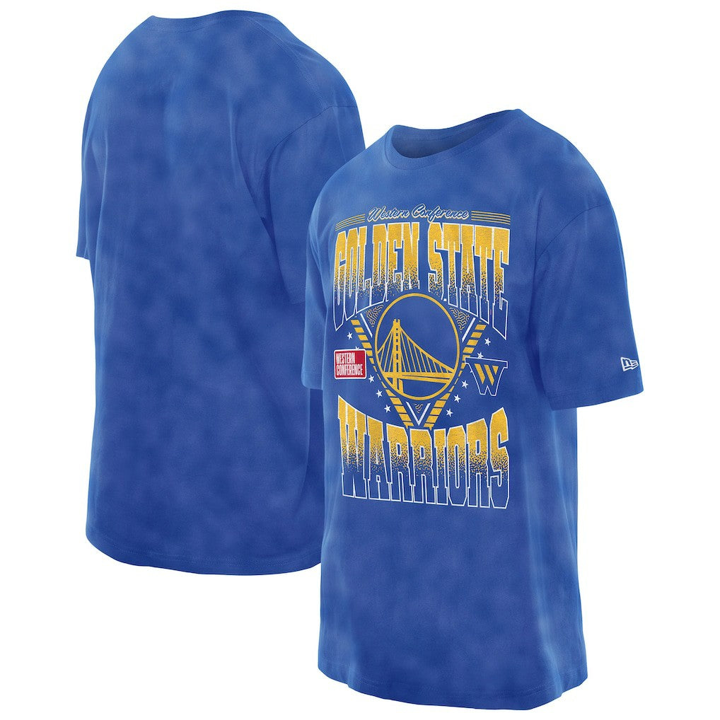Golden State Warriors Boxy Old School Sport Vintage Wash T-Shirt Royal