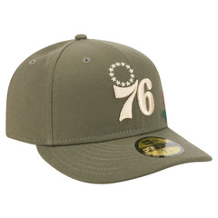 Philadelphia 76ers Tonal Florals 59FIFTY Fitted Hat Olive