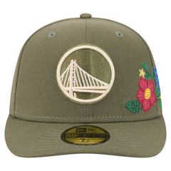 Golden State Warriors Tonal Florals 59FIFTY Fitted Hat Olive
