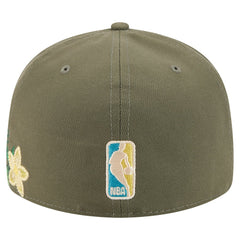 Golden State Warriors Tonal Florals 59FIFTY Fitted Hat Olive