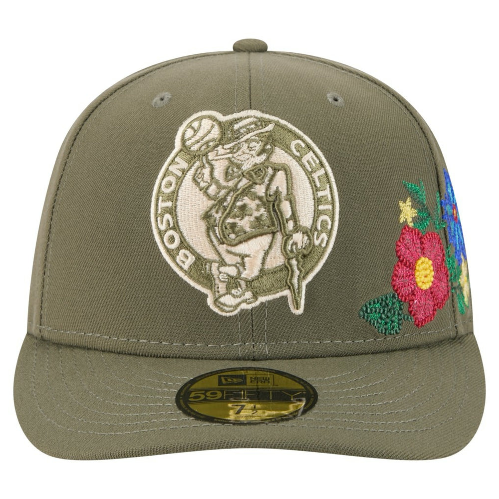 Boston Celtics Tonal Florals 59FIFTY Fitted Hat Olive
