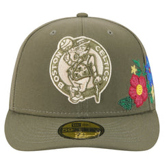 Boston Celtics Tonal Florals 59FIFTY Fitted Hat Olive