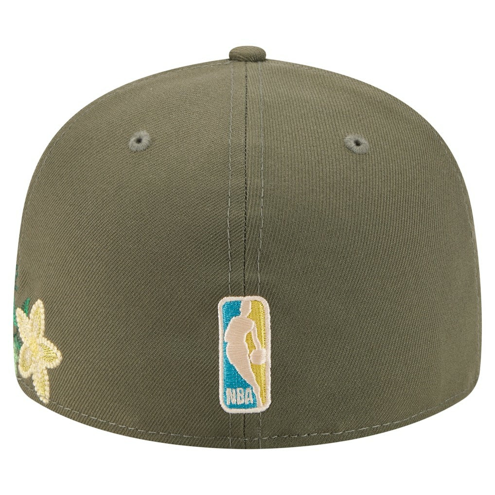 Boston Celtics Tonal Florals 59FIFTY Fitted Hat Olive