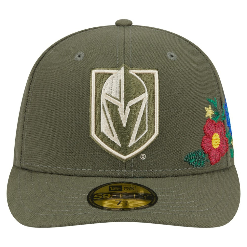 NHL Vegas Golden Knights New Era Tonal Florals 59FIFTY Fitted Hat - Olive
