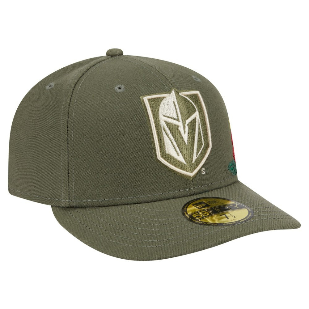 NHL Vegas Golden Knights New Era Tonal Florals 59FIFTY Fitted Hat - Olive