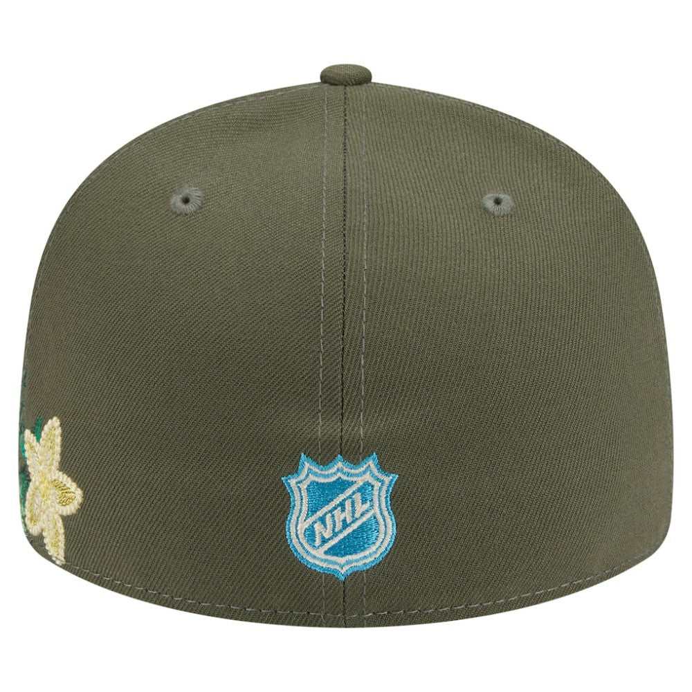NHL Vegas Golden Knights New Era Tonal Florals 59FIFTY Fitted Hat - Olive