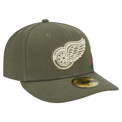 NHL Detroit Red Wings New Era Tonal Florals 59FIFTY Fitted Hat - Olive