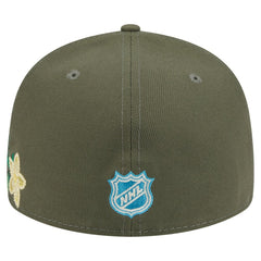 NHL Detroit Red Wings New Era Tonal Florals 59FIFTY Fitted Hat - Olive