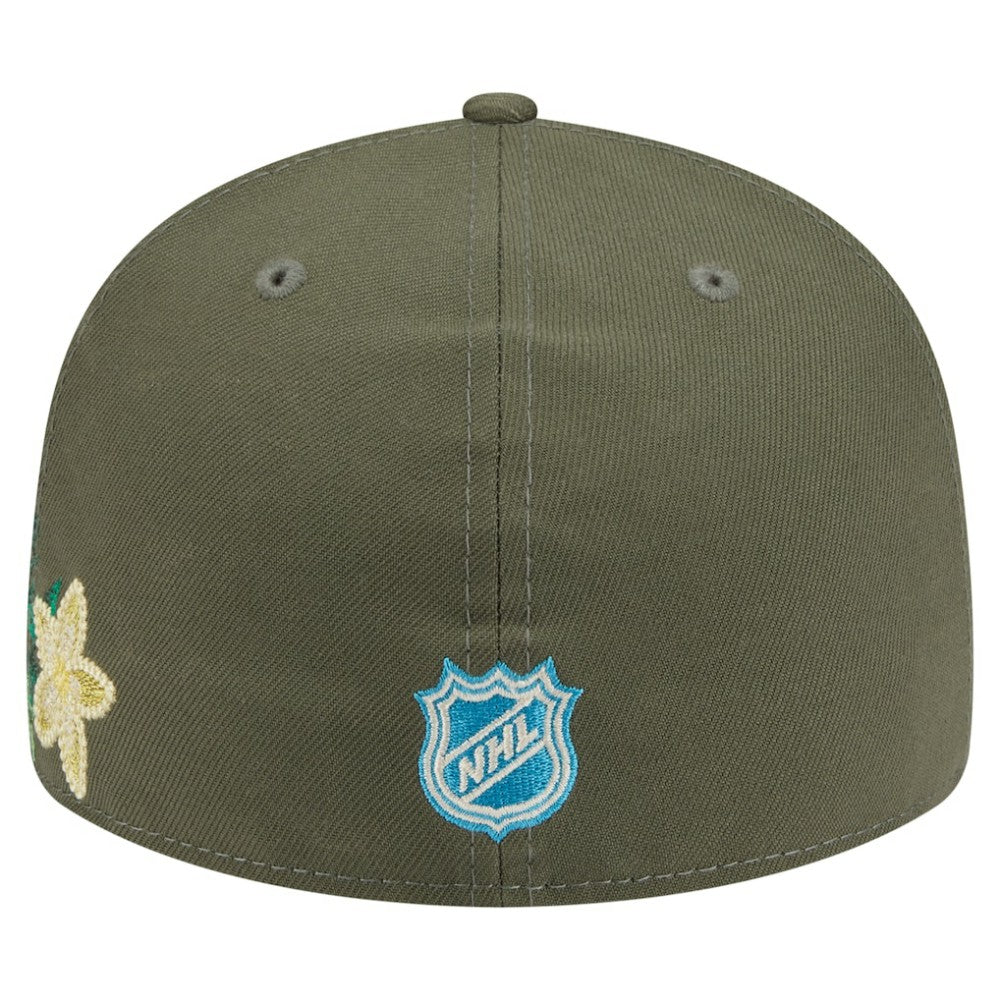 NHL Los Angeles Kings New Era Tonal Florals 59FIFTY Fitted Hat - Olive