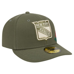 NHL New York Rangers New Era Tonal Florals 59FIFTY Fitted Hat - Olive