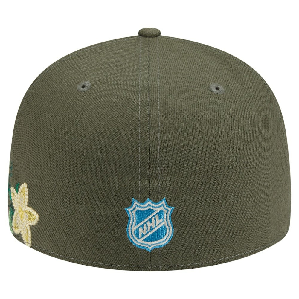 NHL New York Rangers New Era Tonal Florals 59FIFTY Fitted Hat - Olive