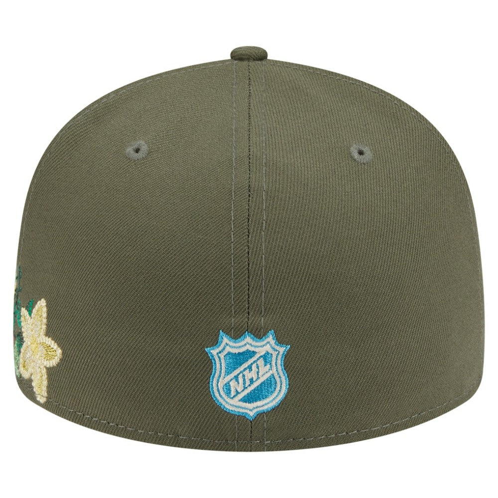 NHL Philadelphia Flyers New Era Tonal Florals 59FIFTY Fitted Hat - Olive
