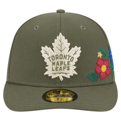 NHL Toronto Maple Leafs New Era Tonal Florals 59FIFTY Fitted Hat - Olive