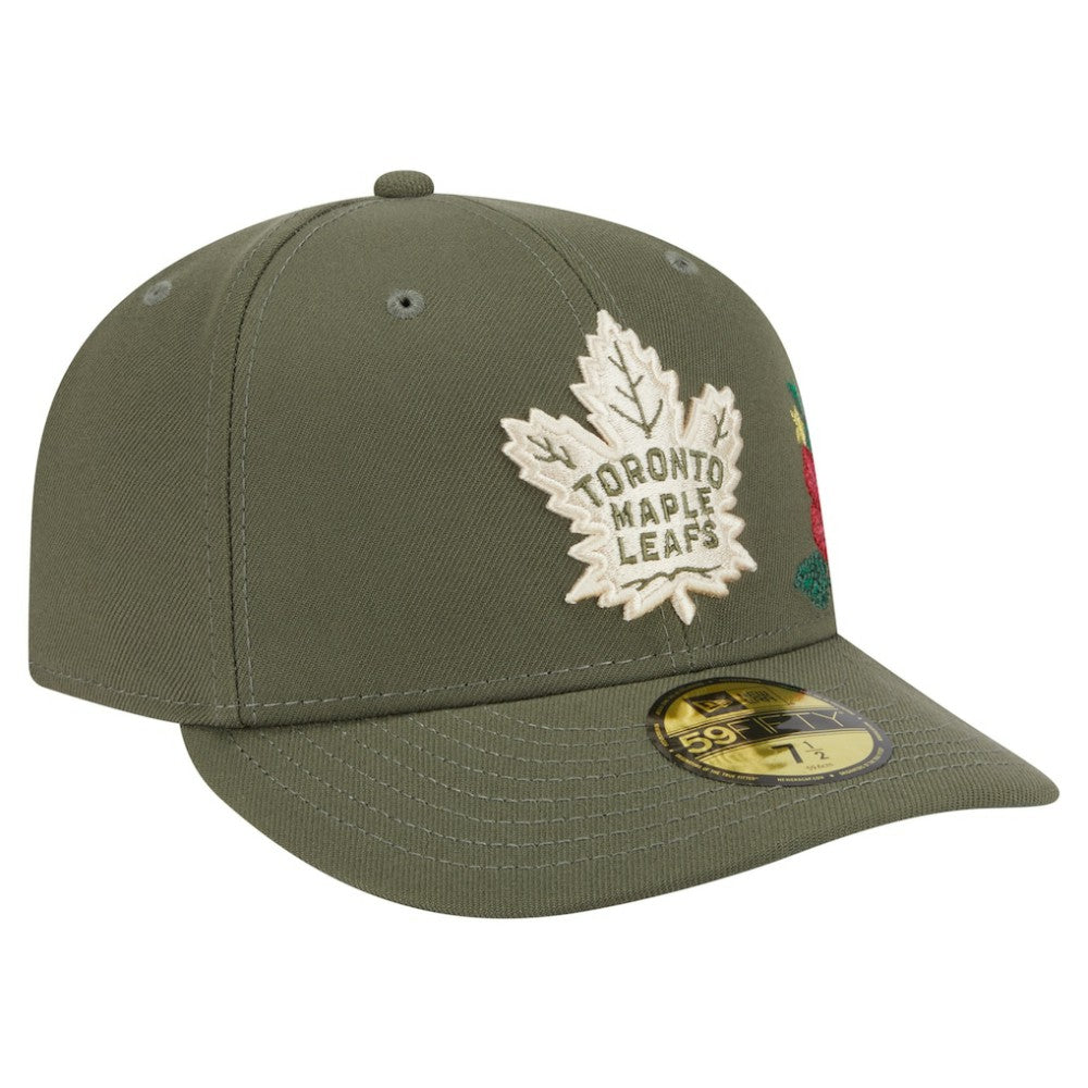 NHL Toronto Maple Leafs New Era Tonal Florals 59FIFTY Fitted Hat - Olive
