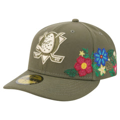 NHL Anaheim Ducks New Era Tonal Florals 59FIFTY Fitted Hat - Olive