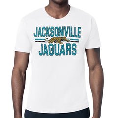 Jacksonville Jaguars Starter Mesh Look Retro Team Logo T-Shirt White