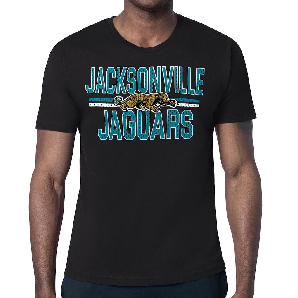 Jacksonville Jaguars Starter Mesh Look Retro Team Logo T-Shirt Black