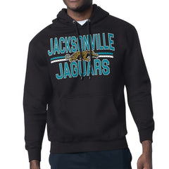 Jacksonville Jaguars Starter Mesh Look Retro Team Logo Pullover Hoodie Black