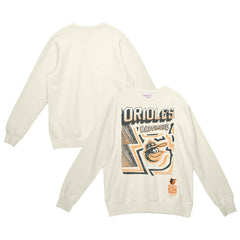 Baltimore Orioles Mitchell & Ness Sidewalk Sketch Pullover Hoodie - Cream Hoodies