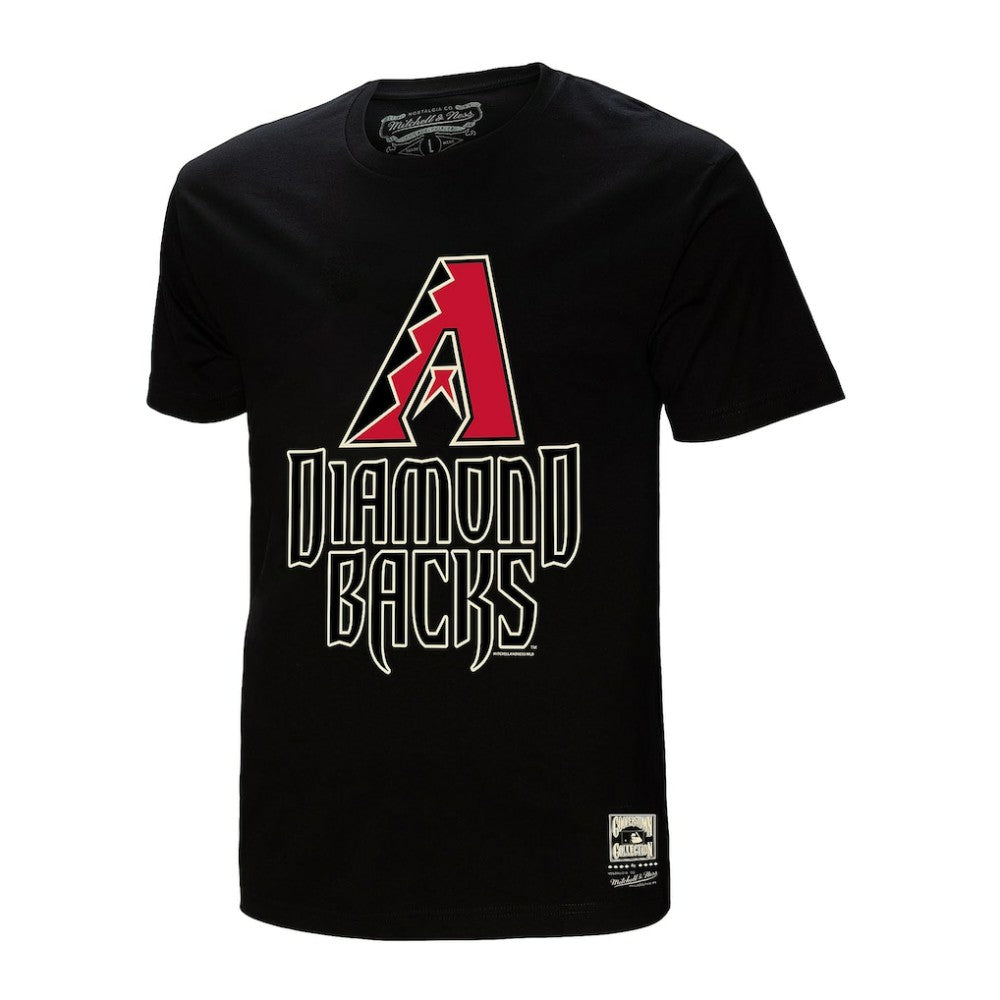 Arizona Diamondbacks Mitchell & Ness Cooperstown Collection Logo T-Shirt - Black T-shirts