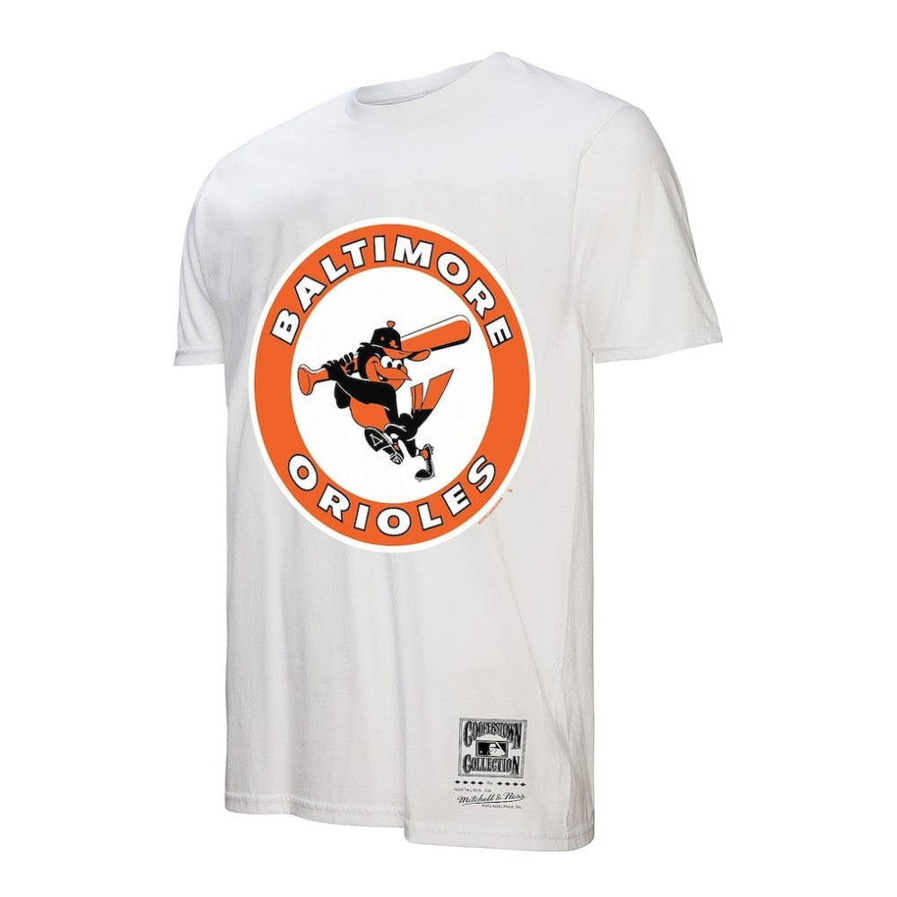 Baltimore Orioles Mitchell & Ness Cooperstown Collection Logo T-Shirt - White T-shirts
