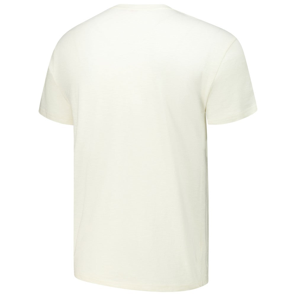 Cincinnati Reds Mitchell & Ness Arched Logo Slub T-Shirt - Cream T-shirts