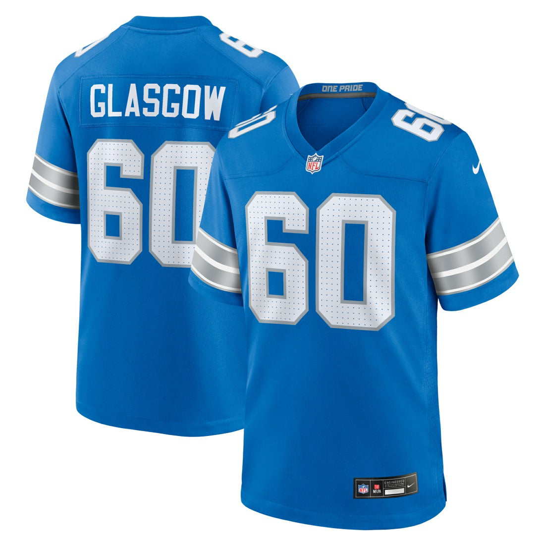 Graham Glasgow Detroit Lions Team Game Jersey Blue