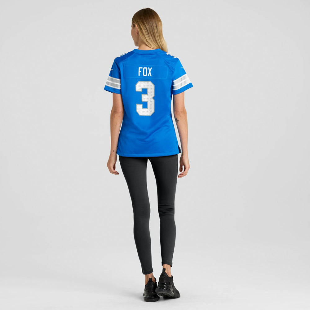 Jack Fox Detroit Lions Women's Team Game Jersey Blue