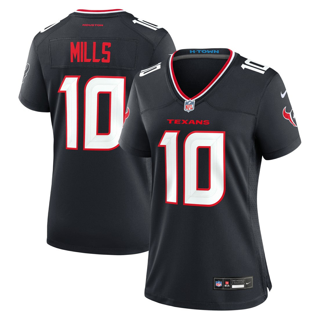 Davis Mills Houston Texans Women's Team Game Jersey Navy