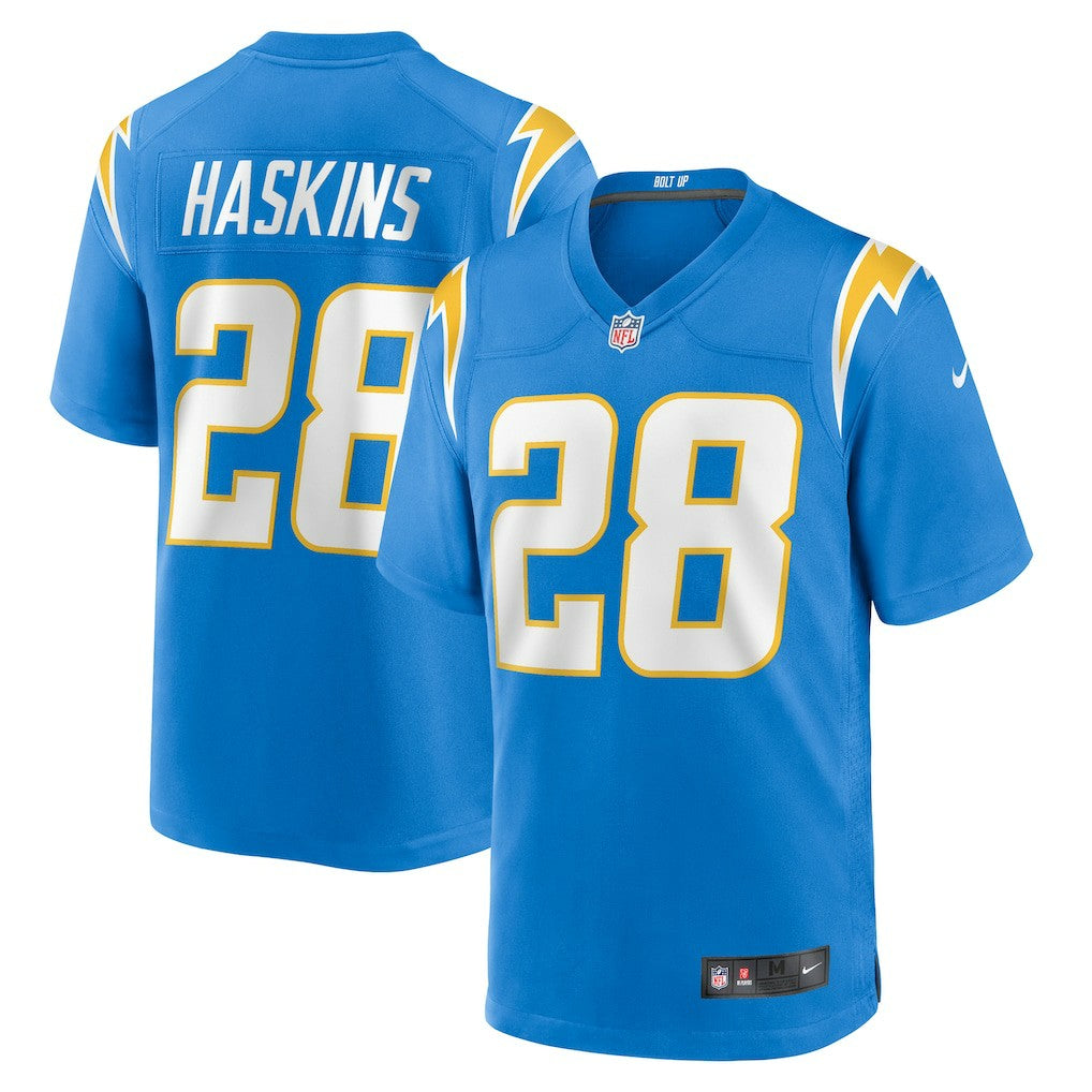 Hassan Haskins Los Angeles Chargers Team Game Jersey Powder Blue