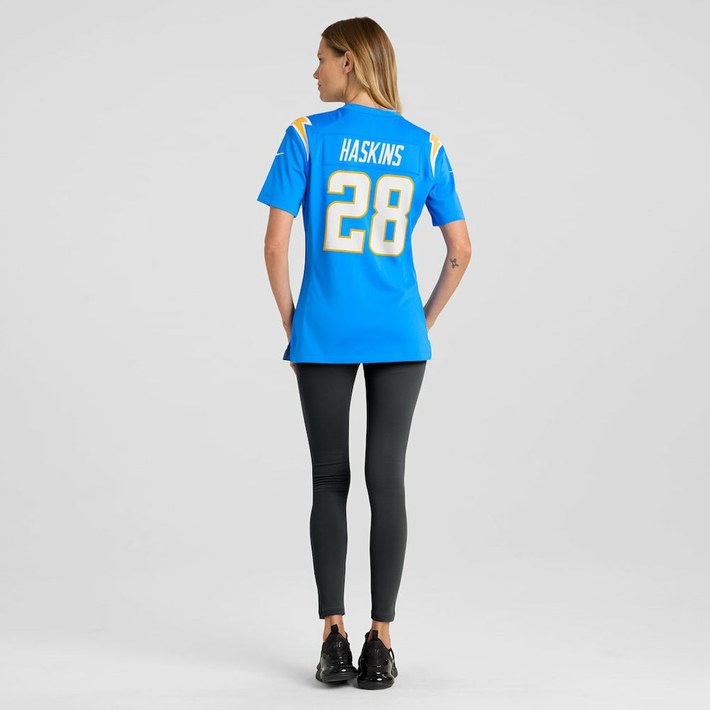 Hassan Haskins Los Angeles Chargers Women's Game Jersey Powder Blue