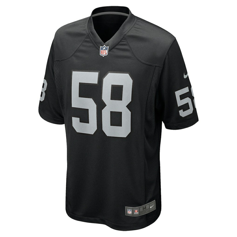 Jackson Powers-Johnson Las Vegas Raiders Team Game Jersey Black