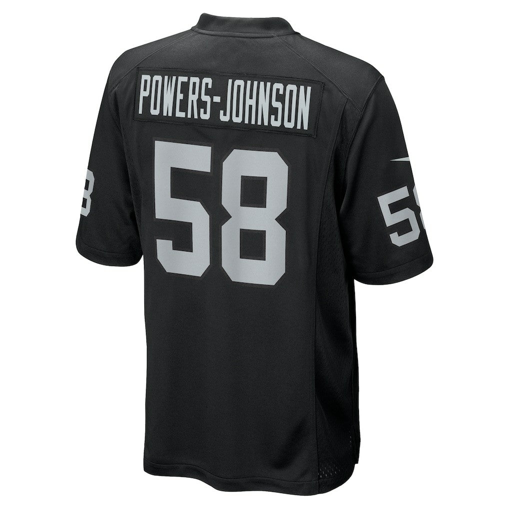 Jackson Powers-Johnson Las Vegas Raiders Team Game Jersey Black