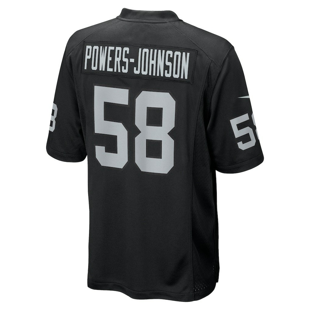 Jackson Powers-Johnson Las Vegas Raiders Team Game Jersey Black
