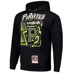 Pittsburgh Pirates Mitchell & Ness Sidewalk Sketch Pullover Hoodie - Black Hoodies