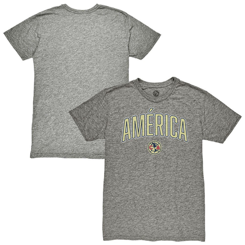 Club America 1863FC Wordmark Vintage Tri-Blend T-Shirt Heather Gray