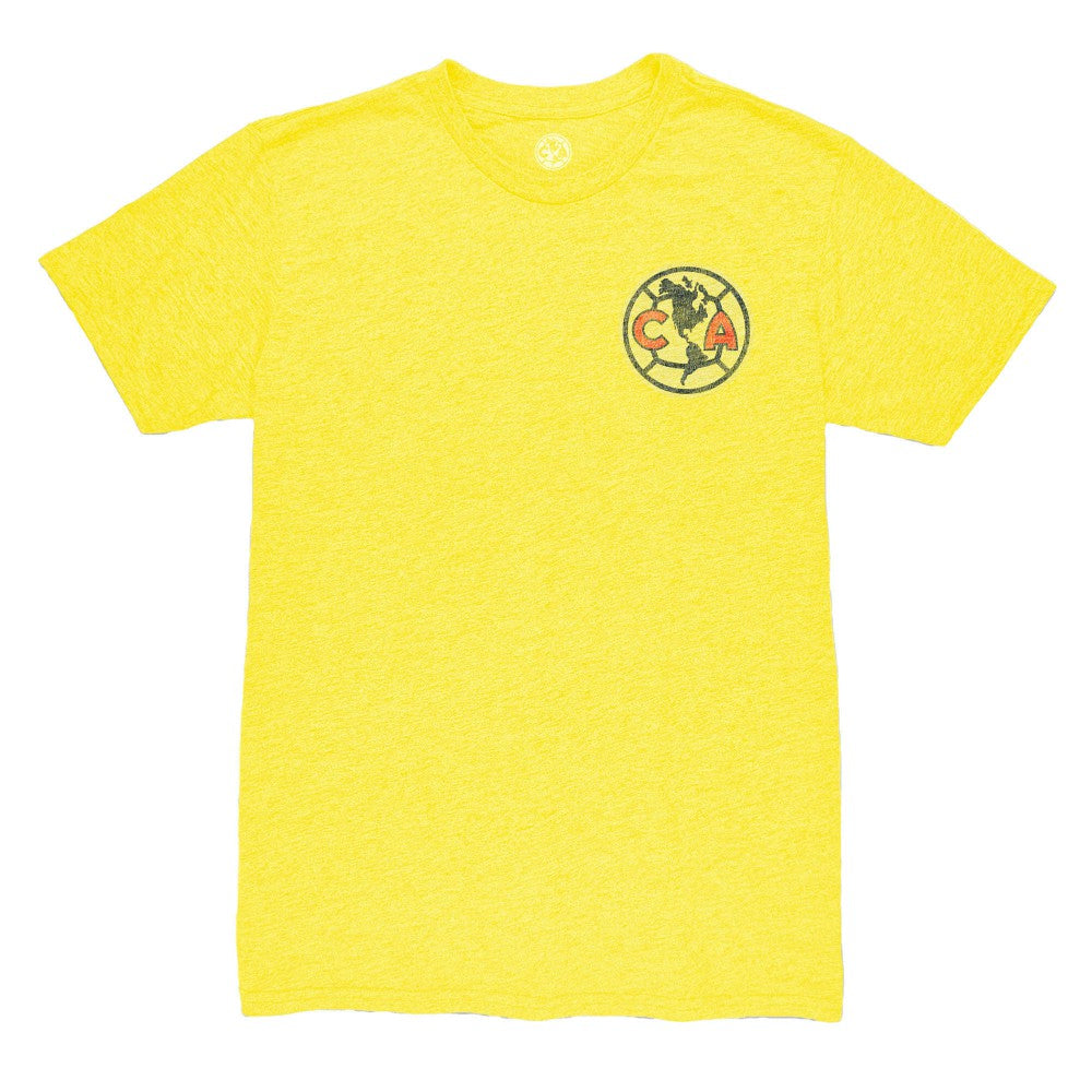 Henry Martin Club America 1863FC Vintage Player Name & Number Tri-blend T-Shirt Yellow