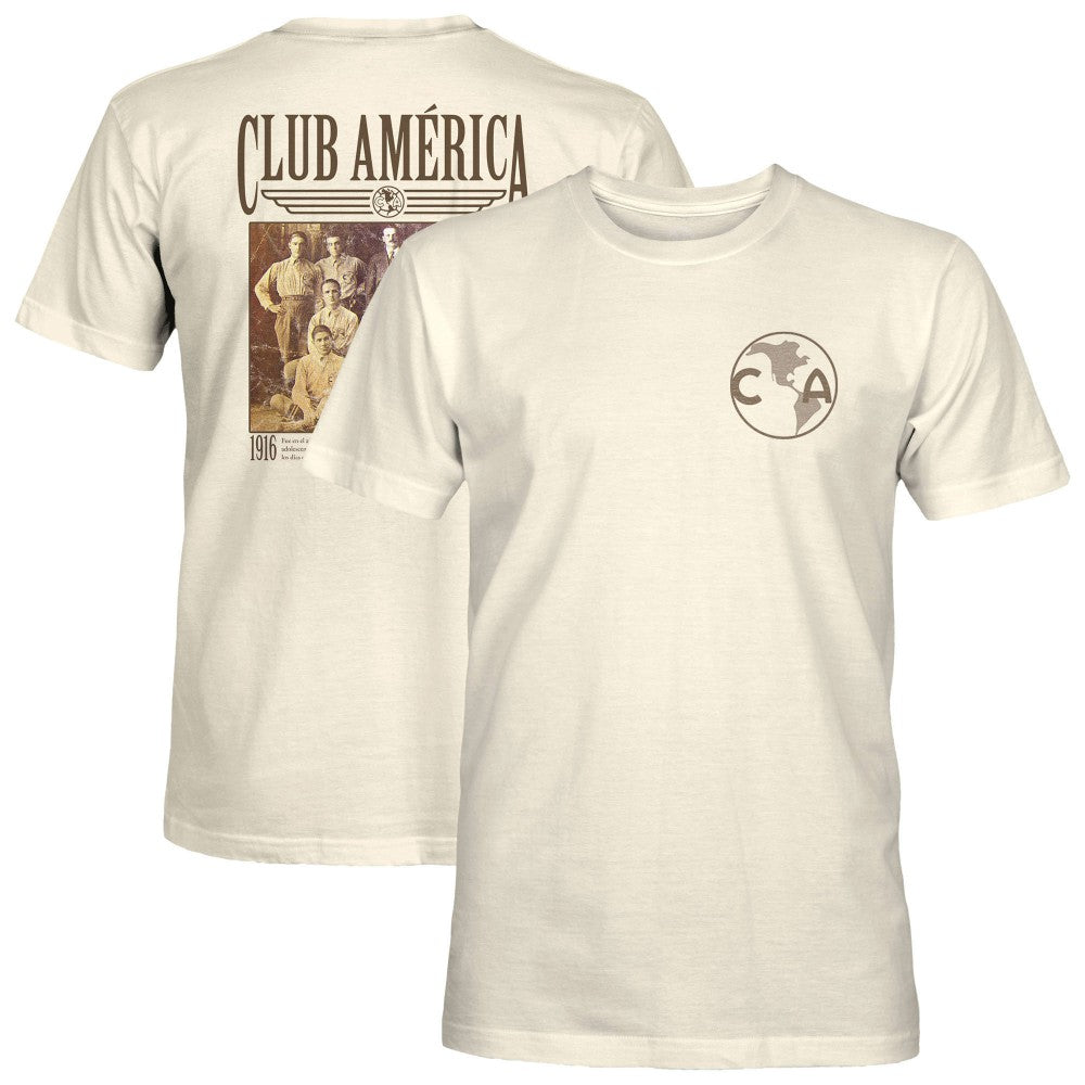 Club America 1863FC Vintage Photo T-Shirt Tan shop