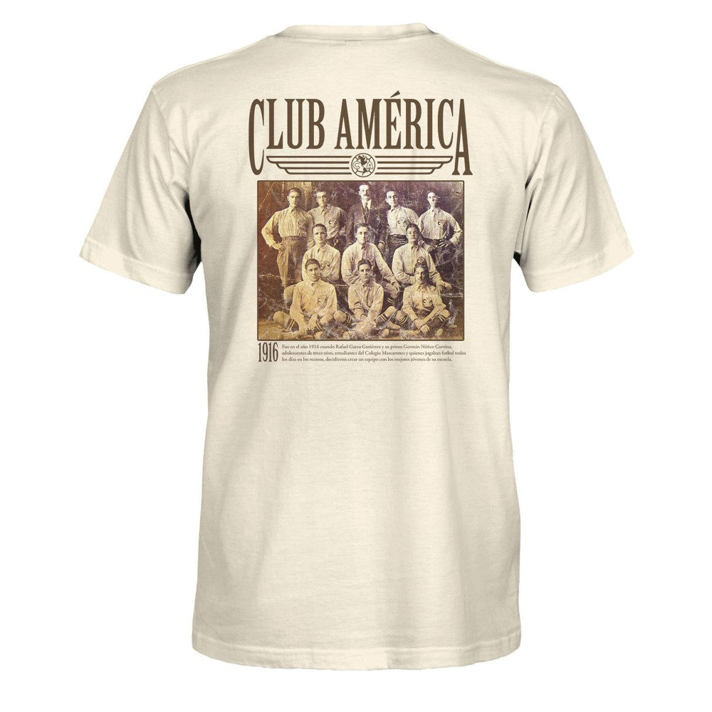 Club America 1863FC Vintage Photo T-Shirt Tan shop