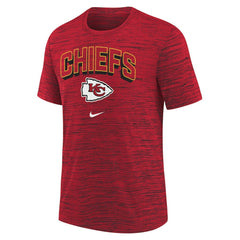 Kansas City Chiefs Youth Sideline Velocity Performance T-Shirt Red