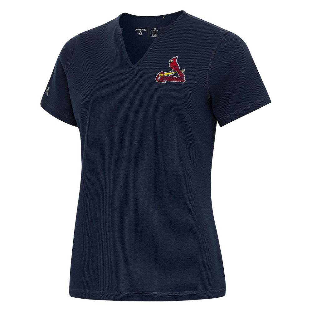 St. Louis Cardinals Antigua Women's Notch Neck T-Shirt - Navy T-shirts
