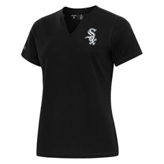 Chicago White Sox Antigua Women's Notch Neck T-Shirt - Black T-shirts