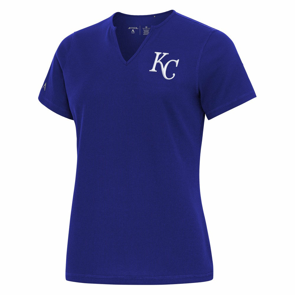 Kansas City Royals Antigua Women's Notch Neck T-Shirt - Royal T-shirts
