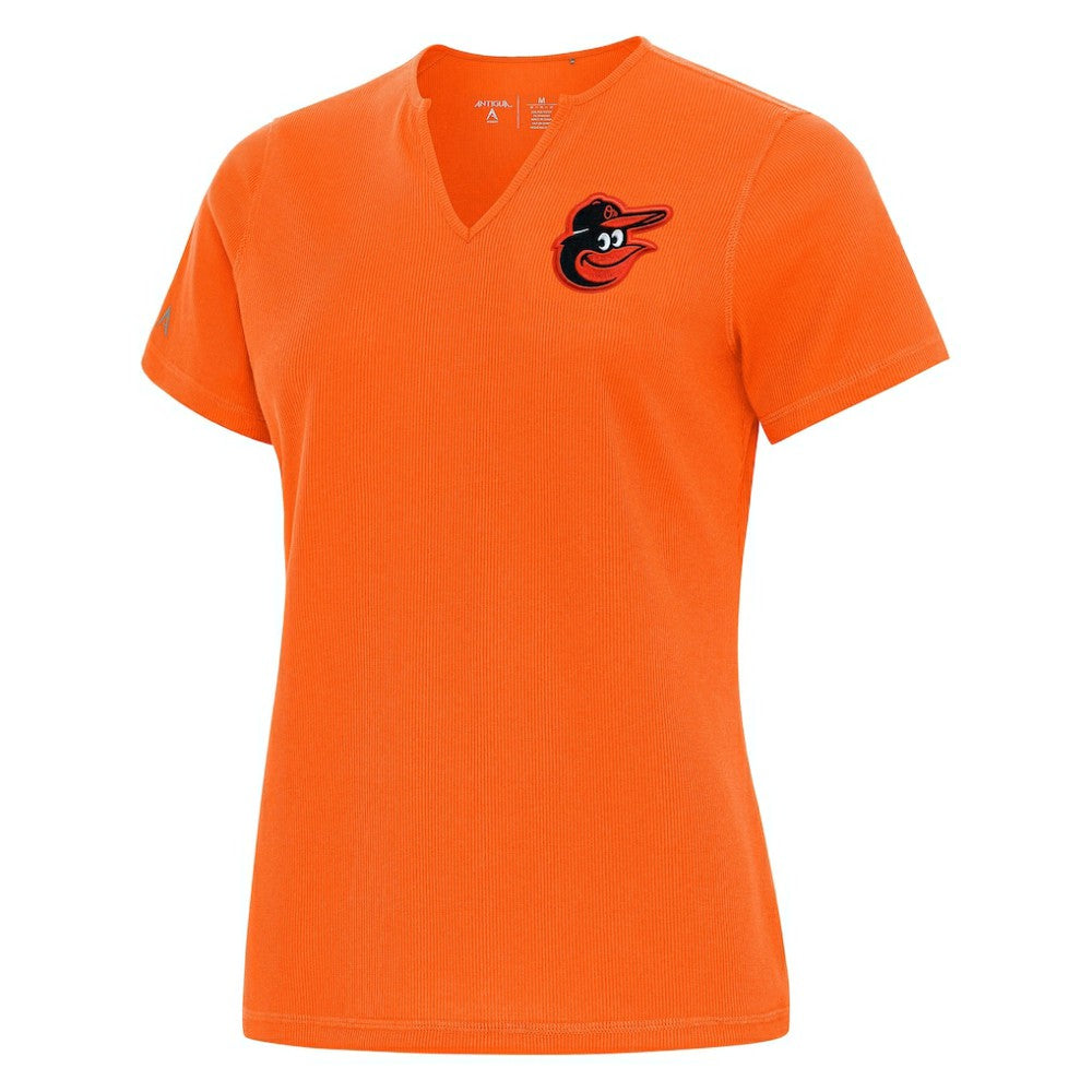 Baltimore Orioles Antigua Women's Notch Neck T-Shirt - Orange T-shirts